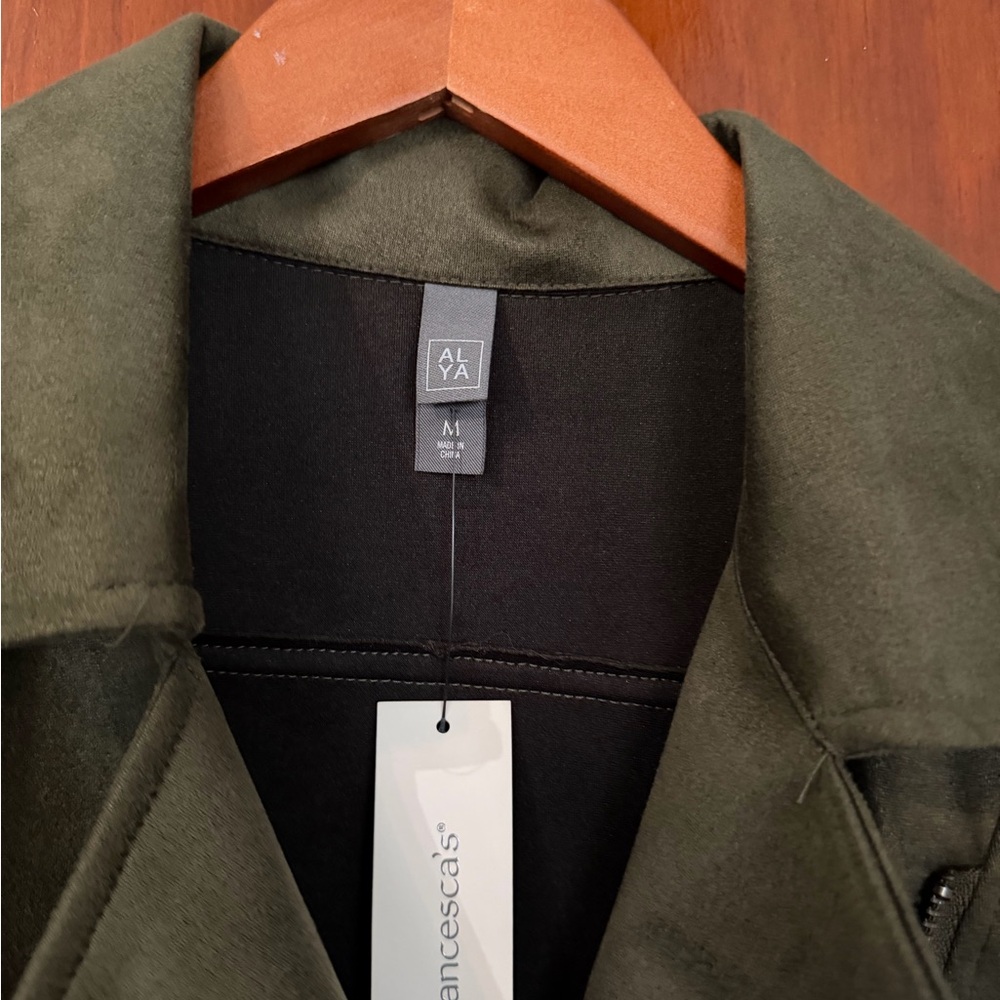 Francesca's Collections Green Faux Suede Jacket - Picture 4 of 7